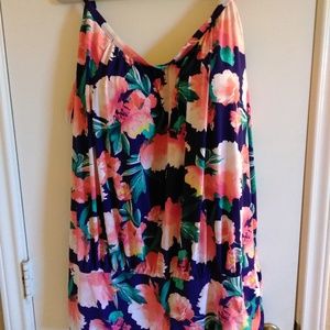 2/$30 Floral Blouson Tankini Top, Size 26